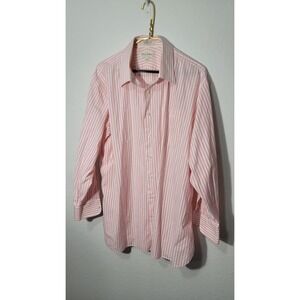 JOHN NORDSTROM Mens Long Sleeve Button Up Shirt 18-34 Striped 100% Egyptian Cott